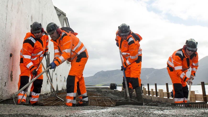 Construction Workers in Hi-Vis Safety Apparel