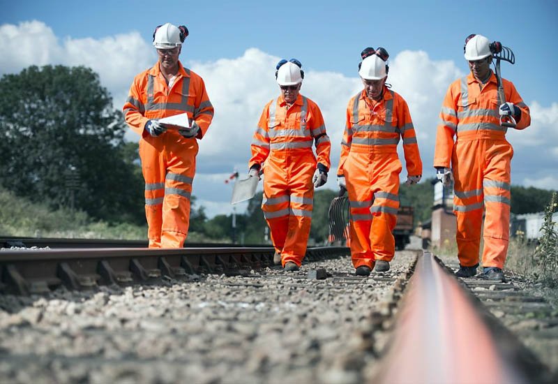 Orange Hi-Vis Clothing for Railway Workers
