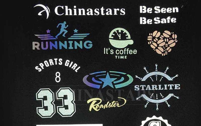 Custom reflective logos and branding elements