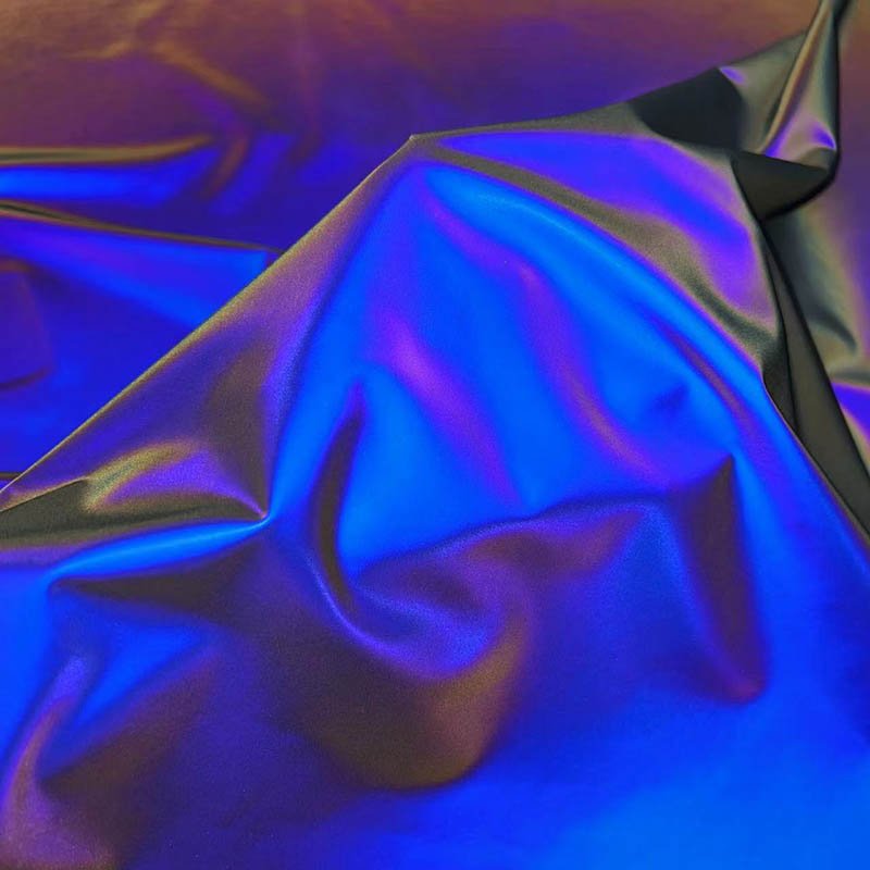 4-way stretch iridescent rainbow reflective fabric for high-fashion clothing