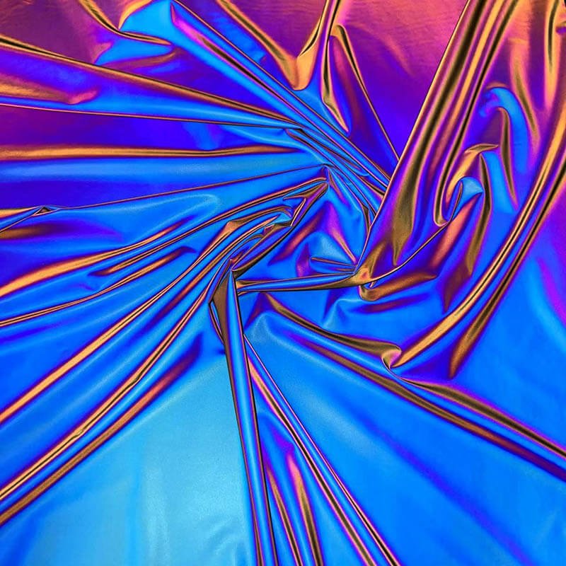 4-ways stretch iridescent rainbow reflective fabric