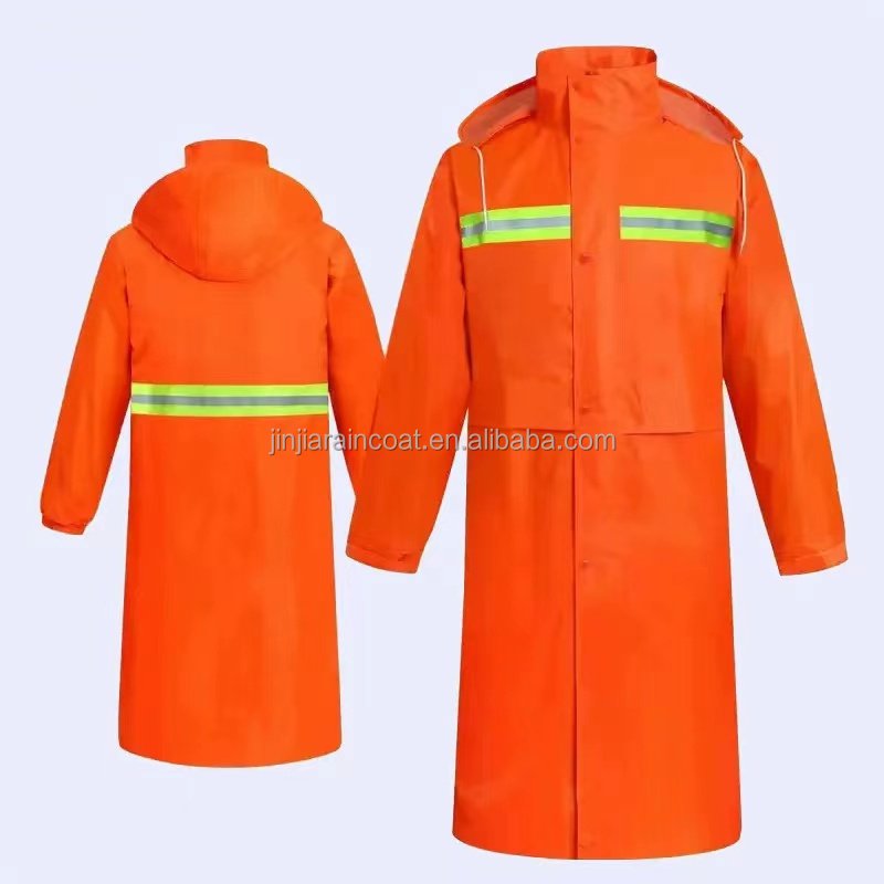 Class 3 Long High Visibility Rain Coat Main