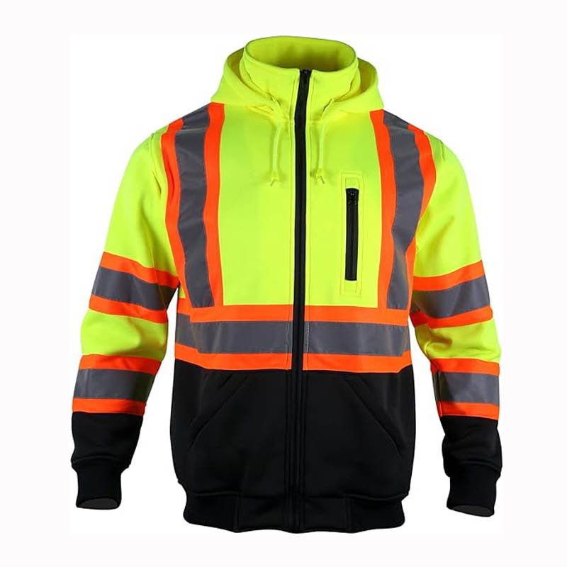 VizGlo Safety factory production line showing quality control and customization processes for hi-vis hoodies
