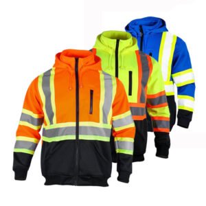 ANSI Class 3 High Visibility Hoodie with Reflective Tape