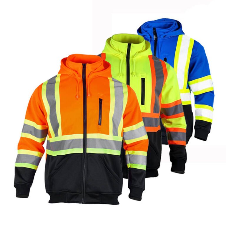 ANSI Class 3 High Visibility Hoodie with Reflective Tape