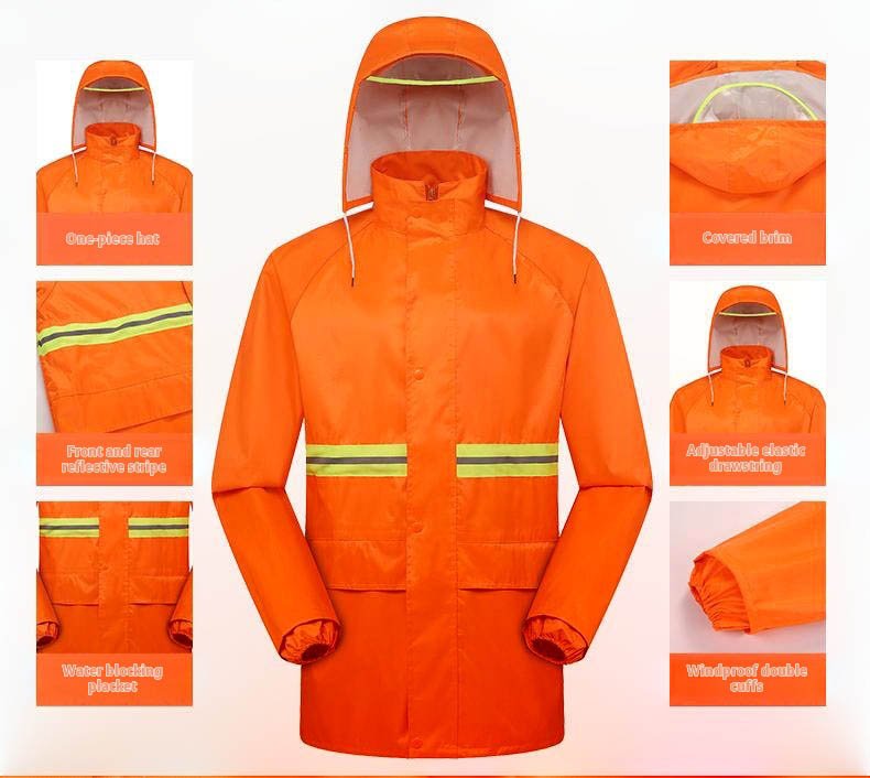 Padded High Visibility Raincoat Main