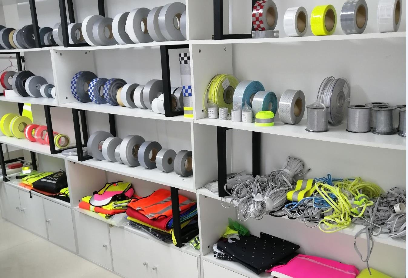 Reflective Materials Manufacturing Display